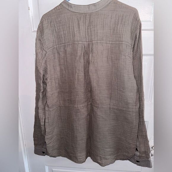 NWTs Gypsy 05 Cotton Quarter Button Long Sleeve Crepe Top Size XL - Picture 4 of 6